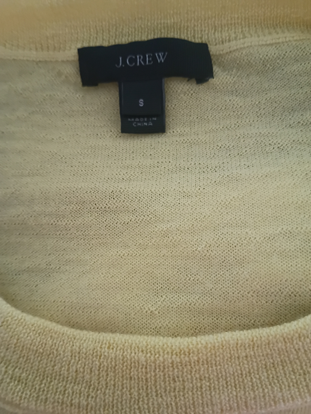 J. Crew-Tippi Sweater-Sz Small-100% Merino Bright Yellow Crewneck 3/4 Sleeves - Picture 2 of 8